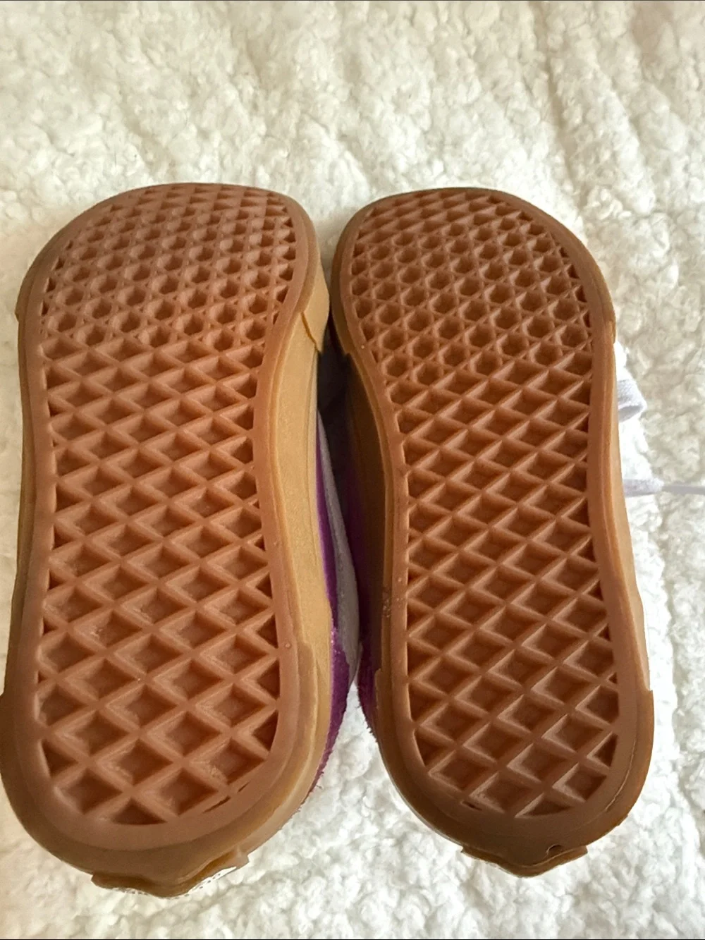 Vans Kids Purple Suede and Canvas Lace-Up Sneakers with Gum Sole